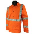 Powerweld High-Viz FR Cotton Welding Jacket, Orange, 3X-Large PWOHVXXXL